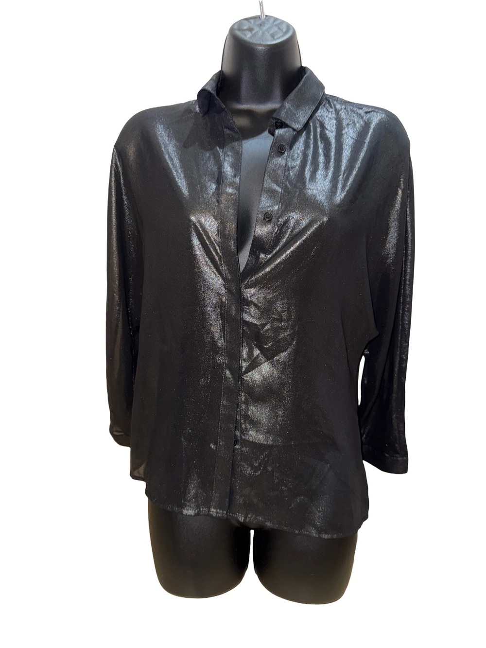 Express Shimmer Black Top